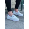 K&A  KA060 Beyaz Triko Babet Erkek Casual Ayakkabı