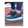 K&A  KA08 Gri Düz Erkek Casual Ayakkabı
