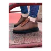 K&A  KA08 Taba Kömür Düz Erkek Casual Ayakkabı