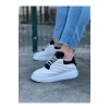 K&A  KA094 Beyaz Siyah Erkek Casual Ayakkabı