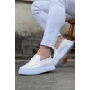 K&A  KA161 Beyaz Rugan Erkek Casual Ayakkabı