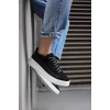 K&A Sneakers Ayakkabı 010 Siyah Süet (Beyaz Taban)