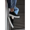 K&A Sneakers Ayakkabı 010 Siyah Süet (Beyaz Taban)