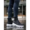 K&A Yüksek Taban Chelsea Bot 113 Siyah (Beyaz Taban)