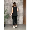 Kadın Askılı Yuvarlak Yaka Viskon Iki Iplik Bluz Ve Eşofman Altı Ikili Takım