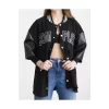 Luz&Pos Kadın Complex Kolej Oversize T-shirt - Siyah