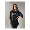 Luz&Pos Kadın Complex Kolej Oversize T-shirt - Siyah