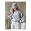 Luz&Pos Kadın Düz Bisiklet Yaka Sweat - Gri