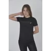 Luz&Pos Kadın Göğüste Fermuar Aksesuarlı Dar Kalıp T-shirt - Siyah
