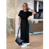 Kadın Kısa Kollu Bisiklet Yaka Yandan Bağlamalı Viskon Iki Iplik Elbise