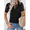 Kadın Kısa Kollu V Yakalı önden Düğmeli Viskon Bluz