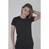 Luz&Pos Kadın Omuz Fileli Slim Fit T-shirt - Siyah