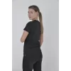 Luz&Pos Kadın Yandan Fermuarli Slim Fit T-shirt - Siyah
