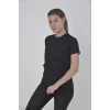 Luz&Pos Kadın Yandan Fermuarli Slim Fit T-shirt - Siyah