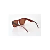 Kahverengi Şeffaf Çerçeveli Unisex Güneş Gözlüğü - Moda Gözlük