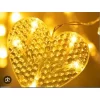 Kalp Perde Led 3m 6 Sıra 12 Adet Kalp Led ışık Gün Işığı