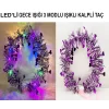 Kalp Püsküllü 3 Modlu LED Işıklı Taç Mor Renk