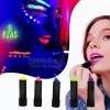 Karanlıkta Parlayan Yanan Uv Neon Ruj Yüz Boyama 6 Adet 6 Renk
