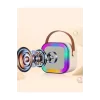 Karaoke Kablosuz Hoparlör Mikrofonlu Rgb Işıklı Bluetooth Speaker Tf Kart/usb Siyah
