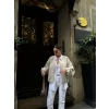 Luz&Pos Kaşe Kaşmir Fermuarlı Ceket - Bej