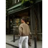 Luz&Pos Kaşe Kaşmir Fermuarlı Ceket - Haki
