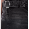Kemer Detay Denim Mini Etek