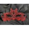 Kırmızı Dantel Masquerade Maskesi Çift Taraflı 10 No