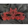 Kırmızı Dantel Masquerade Maskesi Çift Taraflı 10 No