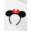 Kırmızı Fiyonklu Minnie Mouse Taç Fare Tacı Kafa Bandı