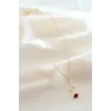 Kırmızı Gül Figürlü Kolye