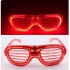 Kırmızı Led Işıklı Parti Gözlüğü - Neon Glow Şerit Gözlük 3 Modlu