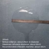 Kırmızı Simli Yulak Şeffaf Balon 24 İnç