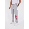 Luz&Pos Kışlık Üç İplik Baskılı Eşofman Pantolon - Gri