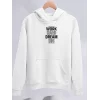 Luz&Pos Kışlık Üç İplik Kapüşonlu Sweatshirt - Beyaz