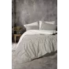 Klein Nakışlı Ranforce Çift Kişilik Nevresim Takımı Moke Kahve