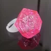 Kristal Tasarımlı Led Glow Işıklı 3 Modlu Pembe Yüzük 3.5 X 5 Cm