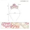 Kristal Taşlı Pembe Birthday Princess Yazılı Parti Tacı 19x11 Cm