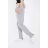 Lastikli Baskılı Eşofman Pantolon - Gri