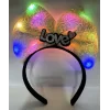 Led Işıklı Love Yazılı Fiyonk Taç