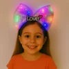 Led Işıklı Love Yazılı Mor Fiyonk Taç – Kız Çocuk Parti Tacı