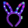 Led Işıklı Peluş Tavşan Kulak Taç Lila