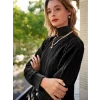 Loren Yünlü Motifli Midi Boy Triko Elbise