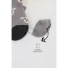 Luz&Pos Love Dog Penye Soket Çorap 2li  Gri