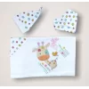 Luz&Pos Love Zürafa Nakışlı  10lu Zıbın Takımı Hastane Çıkışı Ekru