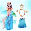 Luau Aloha Hawaii Partisi  Etek Taç Ve Bileklik Seti Mavi