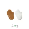 Luz&Pos 2li Sneakers Kaymaz Colours Penye Çorap Bs20104 Ekru Hardal