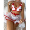 Luz&Pos Arias Closet Fantezi Beyaz Tül Etekli Seksi Hemşire Kostümü