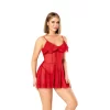 Luz&Pos Arias Closet Fantezi Kırmızı Transparan Gecelik