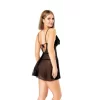 Luz&Pos Arias Closet Fantezi Siyah Transparan Gecelik