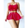 Luz&Pos Arias Closet Kırmızı Fantezi Etekli Takım